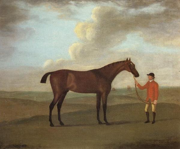 Francis Sartorius The Racehorse 'Basilimo' Held by a Groom on a Racecourse France oil painting art